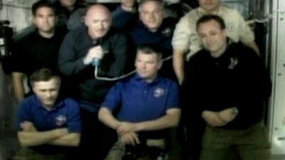 Endeavor Space Crew Bids Farewell to International Space Station