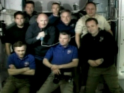 Endeavor Space Crew Bids Farewell to International Space Station
