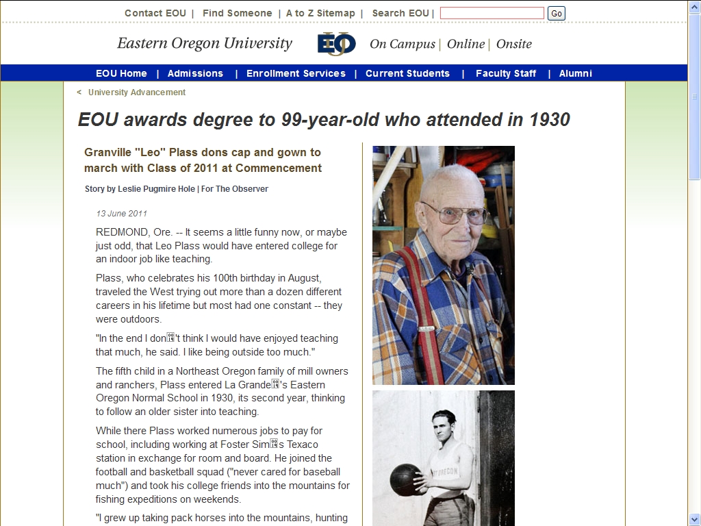 Hochschulabschluss mit 99 Jahren