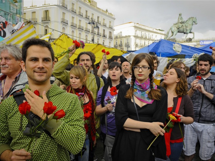 Auf dem „Tahrir-Platz Spaniens“ bahnt sich eine Revolution an