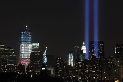 Lichtdenkmal am Ground Zero