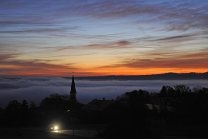 Hittenkirchen bei Sonnenaufgang