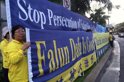 Friedliche Proteste von Falun Gong-Schülern