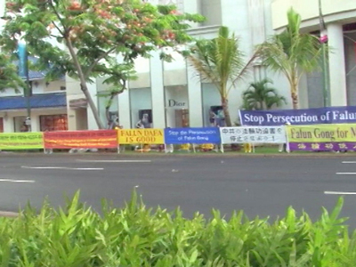 Falun Gong Protest Persecution at APEC Summit, Hawaii