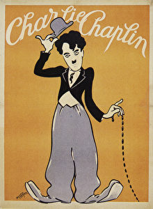 Charlie Chaplin: Plakat von Roger Cartier. Frankreich, 1946.