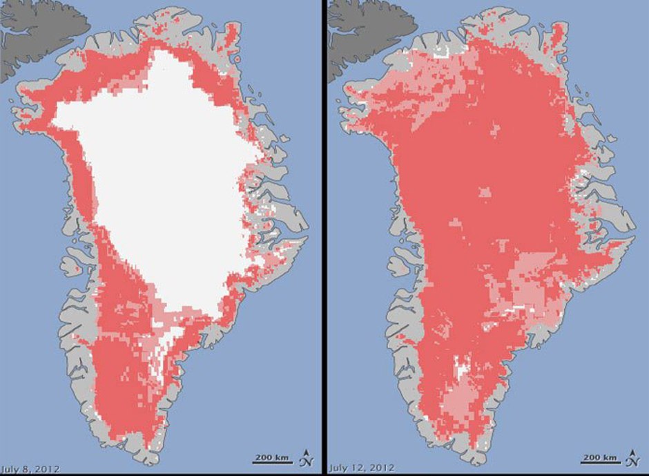Historische Eis-Schmelze auf Grönland
