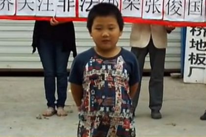 Chinas: Sechsjähriger appelliert an Regierungsbeamte
