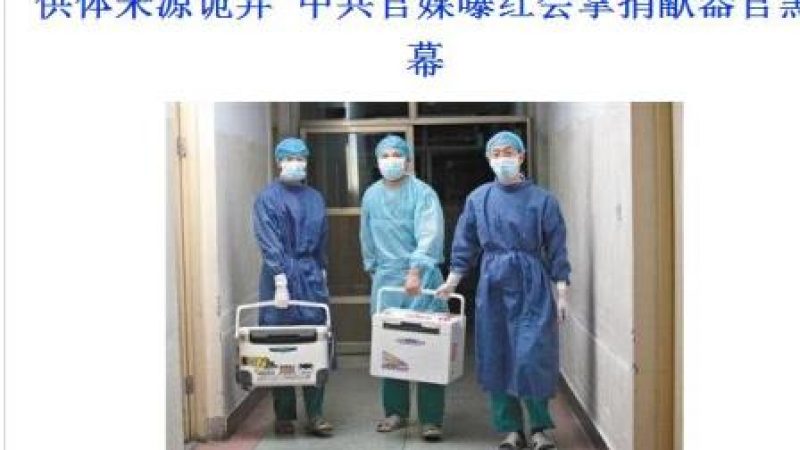 China: KPCh schiebt dem Roten Kreuz die Verantwortung für Organhandel zu