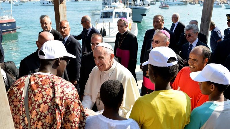 Papst Franziskus I. in Lampedusa