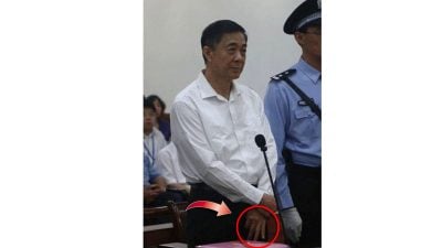 Das sind die Geheimbotschaften auf den Prozessfotos von Bo Xilai