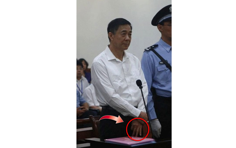 Das sind die Geheimbotschaften auf den Prozessfotos von Bo Xilai