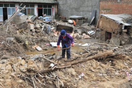China: 8 Tote bei Flutkatastophe in Erdbebengebiet