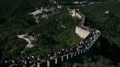 China: 109 Tonnen Touristen-Müll an der Chinesischen Mauer