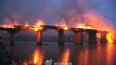 Chinas schönste antike Holzbrücke abgebrannt