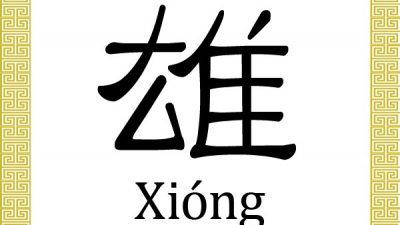 Chinesisches Schriftzeichen 雄(xióng): Eine leistungsfähige Person