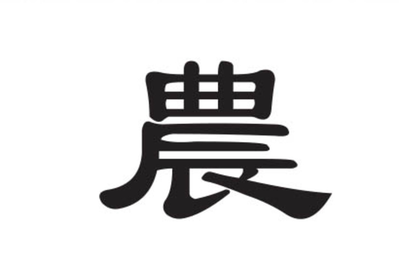 Das Chinesische Schriftzeichen für Ackerbau: 農 (nóng)