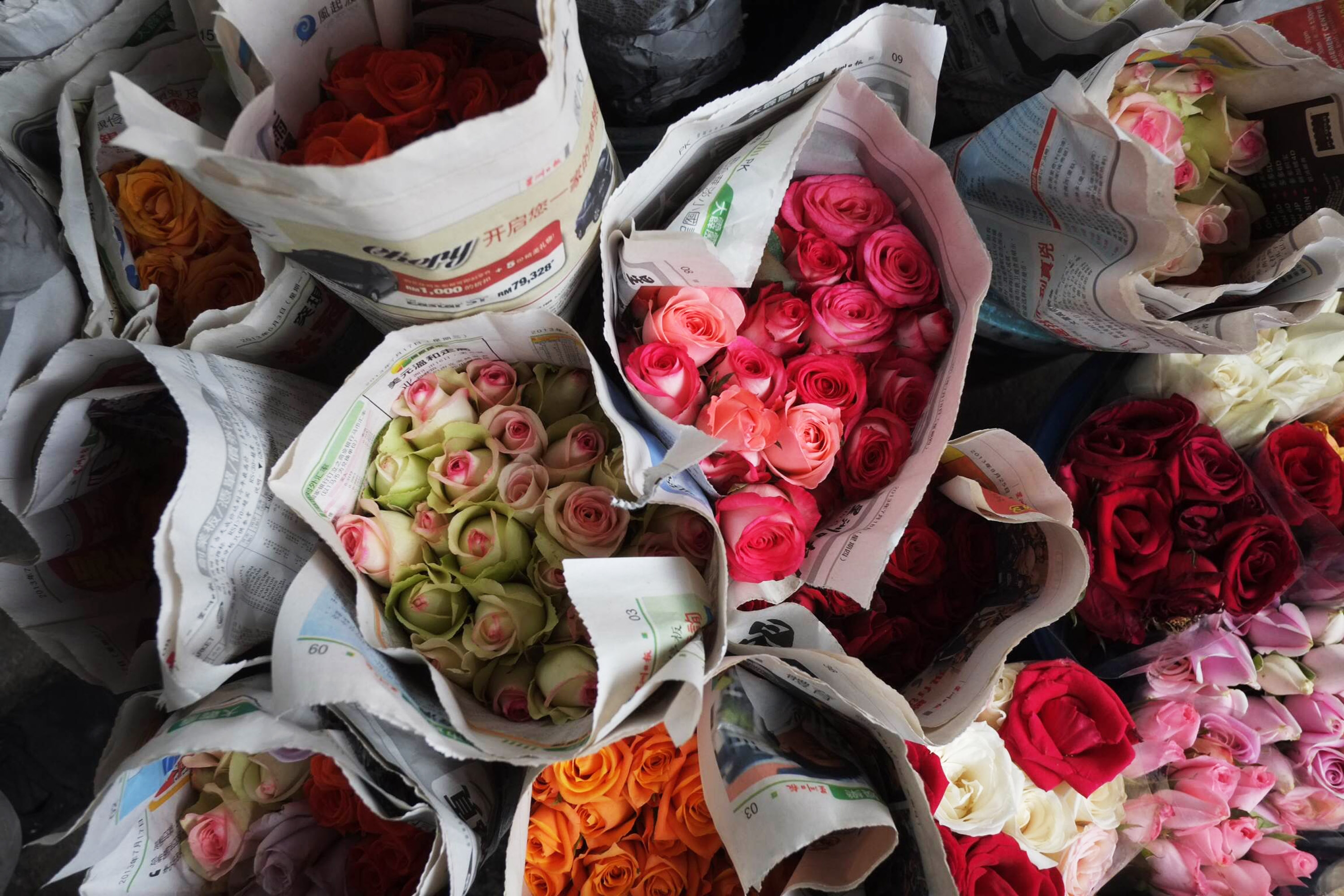 Chinas Valentinstags-Rosen teilweise teurer als Gold
