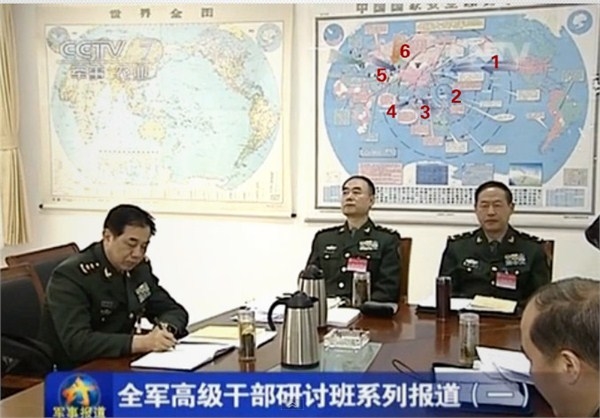 Plant Chinas Militär auf dieser Karte den 3. Weltkrieg?