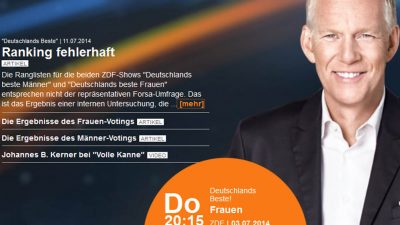 „Deutschlands Beste“ war manipuliert: Rücktritt von ZDF-Unterhaltungschef Oliver Fuchs!