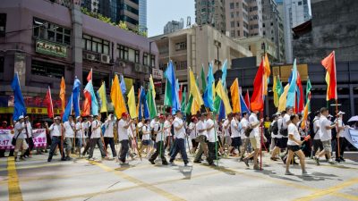 China: Pro-Peking Demonstranten in Hongkong erhielten Bargeld für Teilnahme