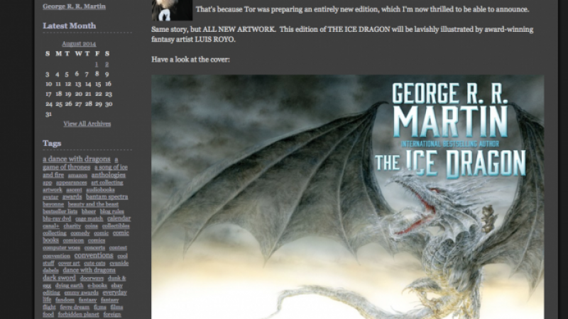 George RR Martin bringt Kinderbuch „The Ice Dragon“ das in Westeros spielt erneut heraus