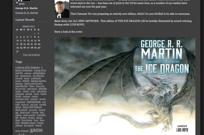 George RR Martin bringt Kinderbuch „The Ice Dragon“ das in Westeros spielt erneut heraus