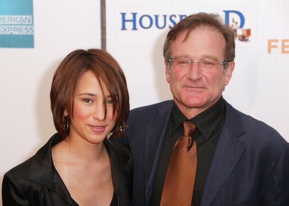 Schauspieler Robin Williams und seine Tochter Zelda Williams bei der Vorführung von "House Of D" während des 2004 Tribeca Film Festivals am 7. Mai 2004 in New York City.