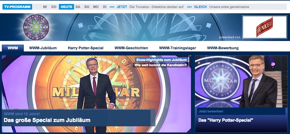 Live-Stream Heute 15 Jahre „Wer wird Millionär?“: Günther Jauchs Kult-Quiz wird 15, Erstausstrahlung Heute auf RTL