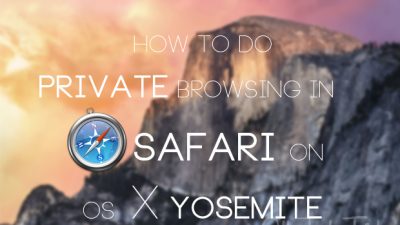 Privates Surfen unter OS X Yosemite mit Safari