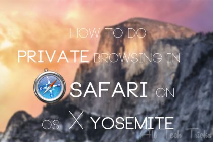 Privates Surfen unter OS X Yosemite mit Safari