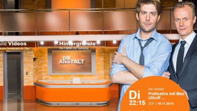 Live-Stream heute, Di. 18.11. um 22:15 Die Anstalt Kabarett im ZDF neue Ausgabe mit Max Uthoff und Claus von Wagner