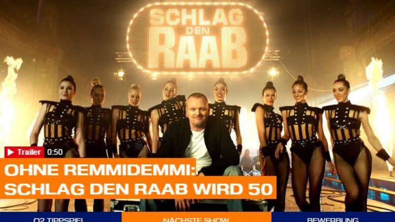 Stefan Raab im Live-Stream „Schlag den Raab“ – Nachhol-Termin am 15. November 2014, dann auch wieder online im Free TV