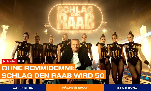 Stefan Raab im Live-Stream „Schlag den Raab“ – Nachhol-Termin am 15. November 2014, dann auch wieder online im Free TV