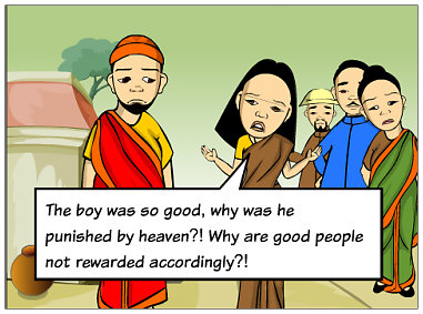 Der Junge war so gut, aber warum wurde er vom Himmel bestraft?! Warum werden gute Menschen nicht entsprechend belohnt?!
