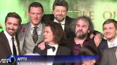 Weltpremiere Hobbit 3 in London, Hobbits, Elben, Orcs & Interviews, Orlando Bloom, Peter Jackson, Richard Armitage