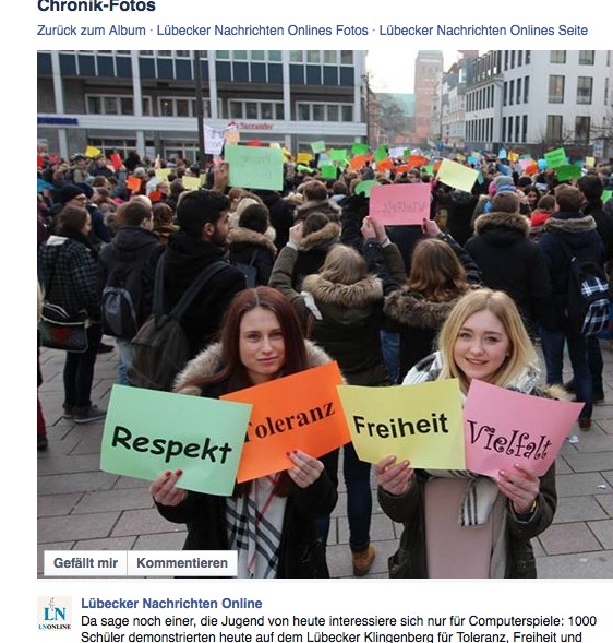 Skandal: 1000 Lübecker Schüler mussten gegen Pegida demonstrieren