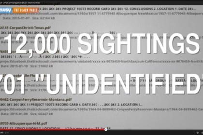 130.000 Seiten UFO-Dokumente der U.S. Air Force sind Online