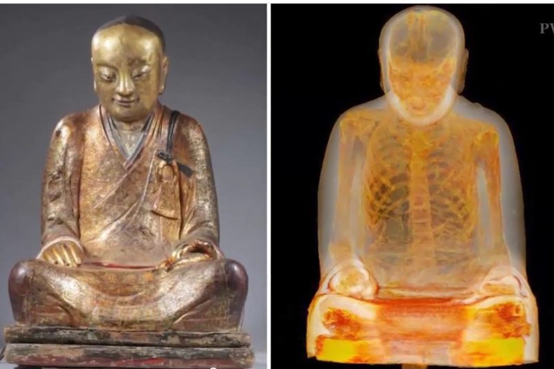 Sensationsfund: Mumie von Meister Liuquan in Buddhastatue durch CT sichbar gemacht