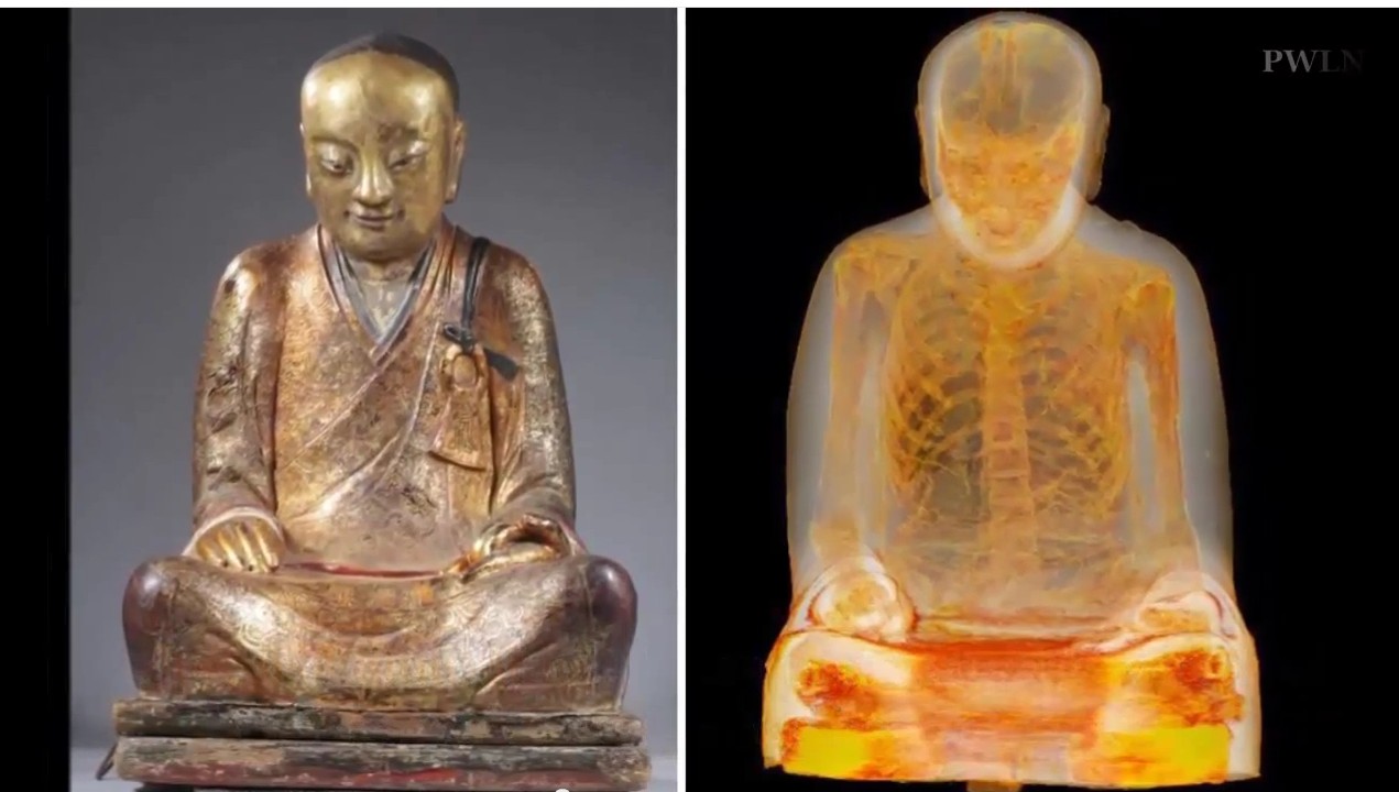 Sensationsfund: Mumie von Meister Liuquan in Buddhastatue durch CT sichbar gemacht