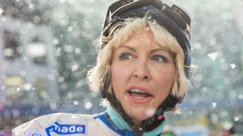 Heather Mills fährt über 160 km/h auf Skiern