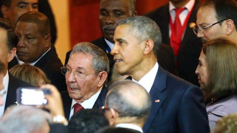 Obama und Castro reden miteinander