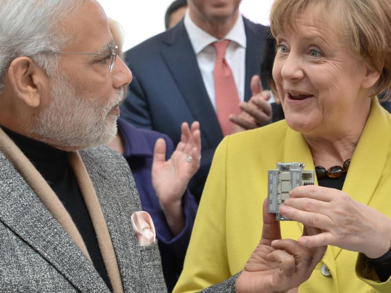 Merkel und Modi in der Hightech-Welt Hannover Messe