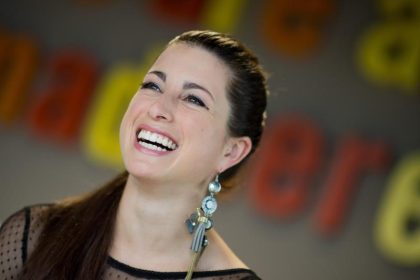 Ann Sophie die deutsche Starterin beim Eurovision Song Contest (ESC) in Wien hat trotz Erkältung wieder gute Laune