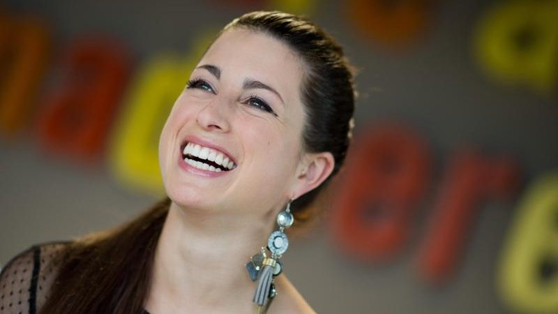 Ann Sophie die deutsche Starterin beim Eurovision Song Contest (ESC) in Wien hat trotz Erkältung wieder gute Laune