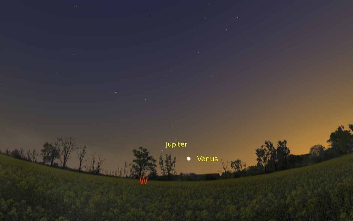 Venus und Jupiter leuchten morgen als EIN Stern