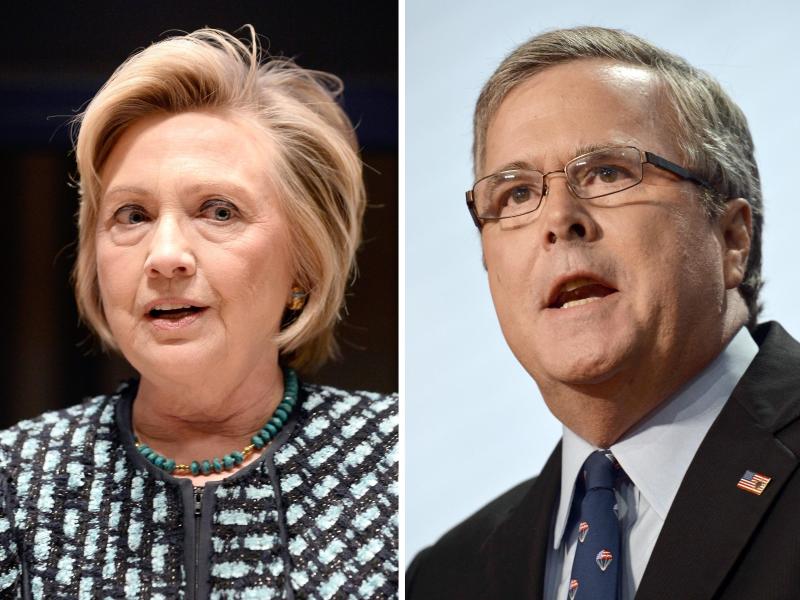 US-Wahlkampf: Hillary Clinton und Jeb Bush laufen sich warm