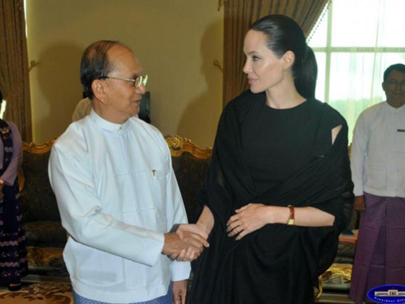 Angelina Jolie mit Sohn Maddox in Myanmar