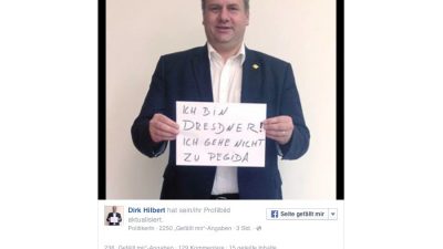 „Pegida-Geburtstag“ spaltet Dresden: Das ist OB Hilberts Promi-Aktion