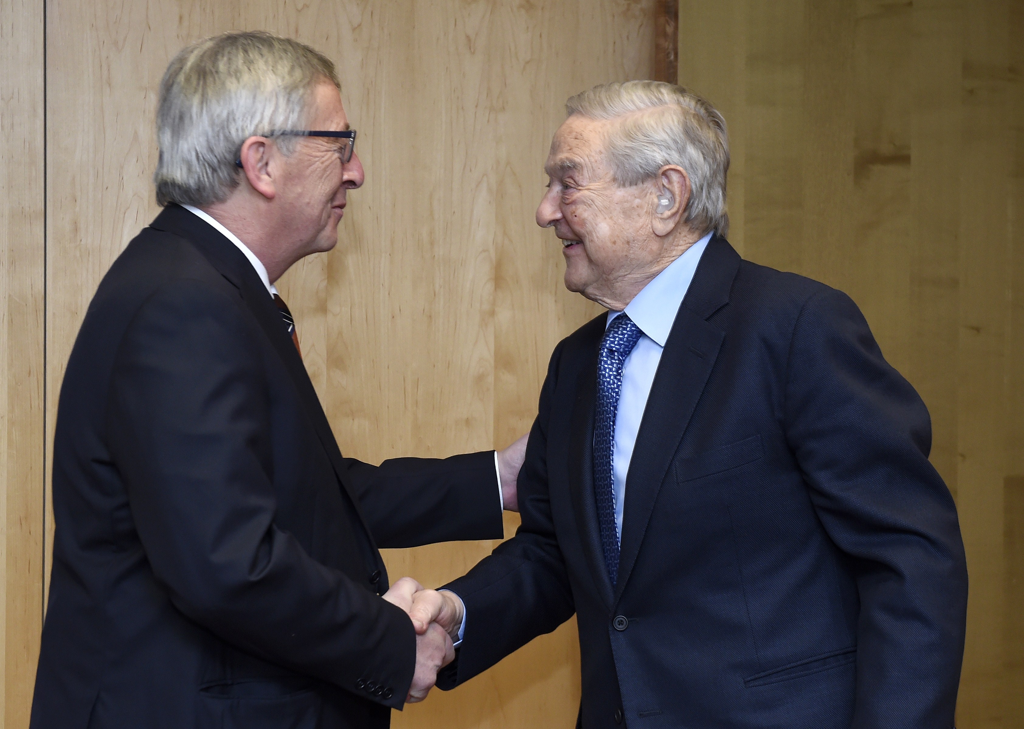 EU-Kommissionschef Jean-Claude Juncker empfängt US-Milliardär George Soros