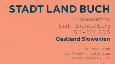 Lesemarathon von STADT LAND BUCH in Berlin ab 15. November